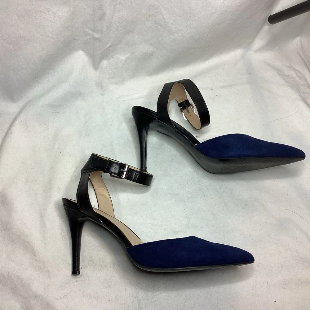 Nine West Leather and Velvet Heels size 9.5 - Picture 2 of 6